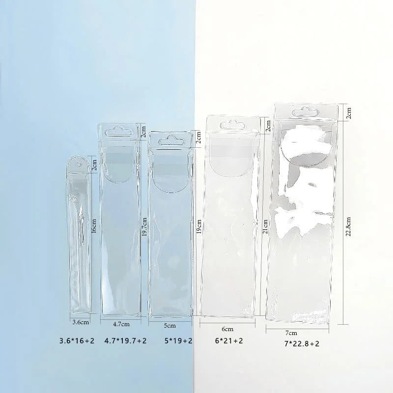 Custom Fashion PVC & EVA Reusable Single Brush Storage Bag with Hanging Hole Waterproof Packaging for Travel and Cosmetics