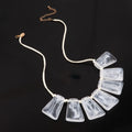 2024 Luxury Fashion Jewelry White Cloud Fairy Crystal Clear Resin Geometric Charm Woman Birthday Gift Acrylic Necklace Jewelry