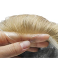 HS25V Men's 5-Inch Natural Virgin Hair Wig 0.03mm Thin Skin PU Base V Loop Knots Durable Fashion Style Men's Toupee