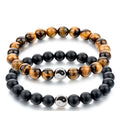 Wholesale Designs Jewelry  Multicolor Handmade  Yin Yang Turquoise Pumice Tiger Eye Natural Stones Beads Distance Bracelet