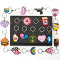 2025 Popular Cartoon PVC Carabiner Keychain Accessories Wholesale Durable Eco-Friendly Charms for Bags Wallets Fashionable