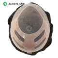 Bond - Durable Fine Mono Indian Human Hair Prosthesis Medium Density 130% Men Hair Toupee Wig