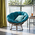 Rattan Eggs Moon Chair Cushion Plain Microfiber Knitted Polyester Flame Retardant Waterproof Removable Washable Seat Cushion