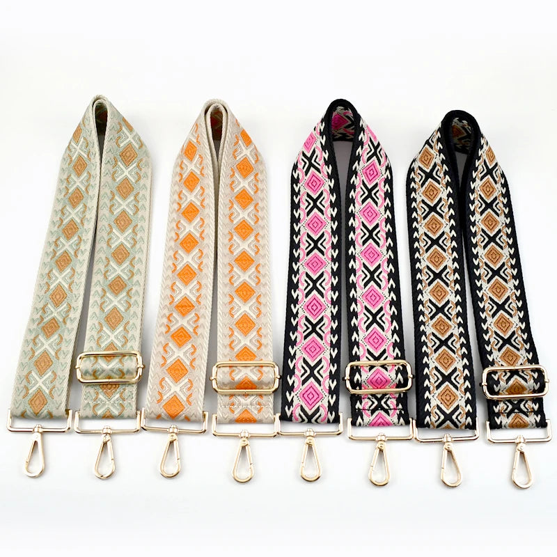 Meetee B-S2156 5cm Fashion Versatile Jacquard Woven Polyester Wide Strap Handbag Accessories Adjustable Bag Straps