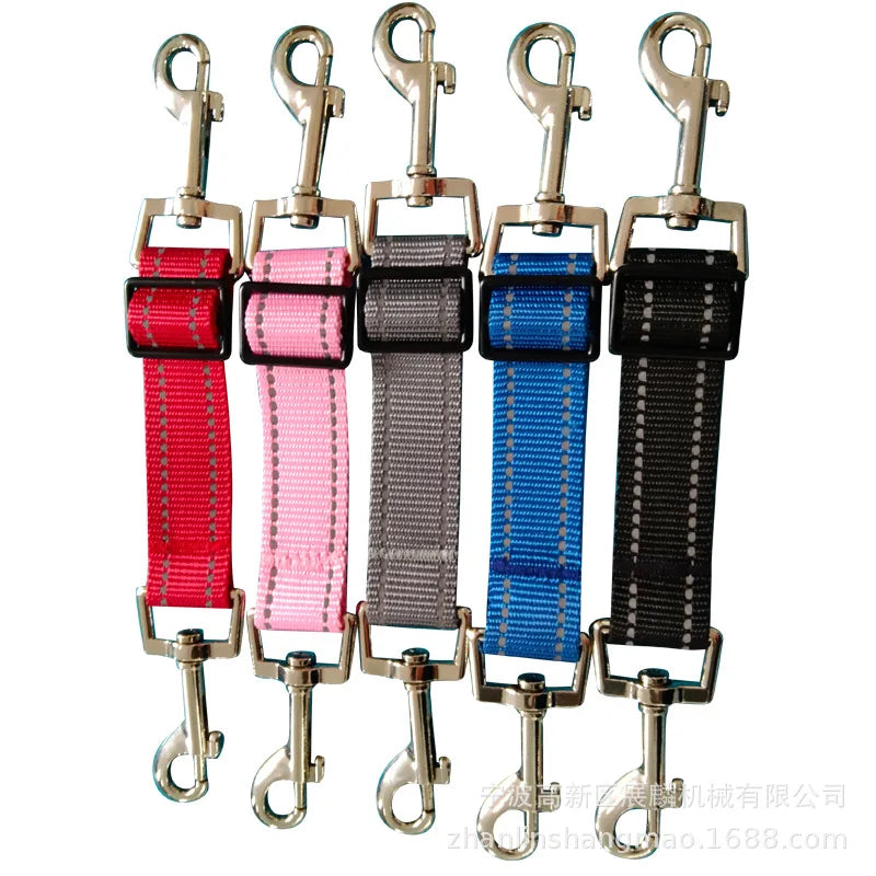 Double Ended Clasp Back up Adjustable Collar Clip Strap Harness Prong Dog Collar Safety Clip
