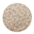 PVC Vinyl Metallic Round  Placemats Decorative Dinning Table Mats Luxury Placemats Quilted Placemat