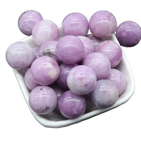 Wholesale High Quality 20mm Lepidolite Crystal Stone No Hole Round Loose Bead for Diy Jewelry