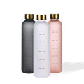 2025 Hot Selling Water Bottles Plastic Matte Opaque With Time Marker Sports Bottles Straight Bottles Wholesale