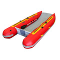 Aluminum Fishing & Rowing Sport Boat with PVC Inflatable Pontoon Floor for Outdoor Drifting on Lake River Ocean Waters