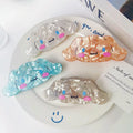YHJ Wholesale Hair Claw Clips 10.8cm Large Acrylic Hair Claw Customize Logo Cartoon Dog Shaped Hair Clips for Women