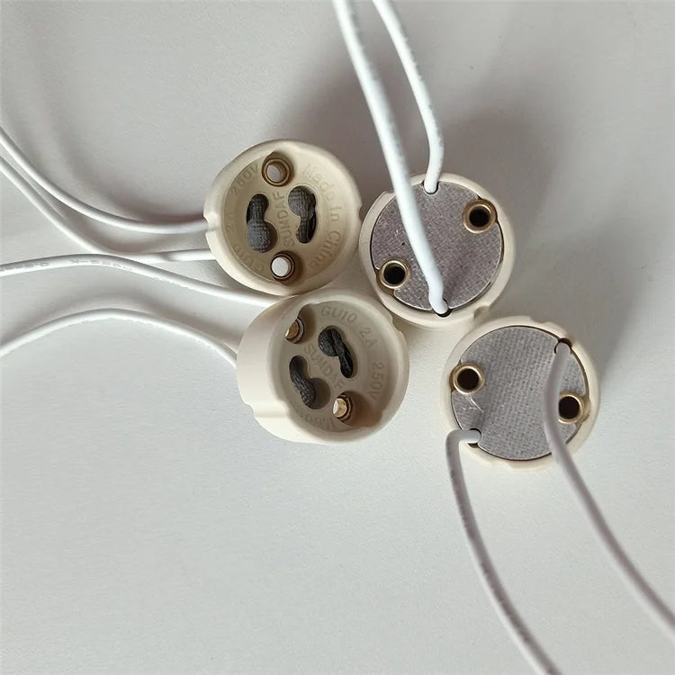 Certified GU10 ceramic holder GU10 aging lamp holder Test lamp holder Gz10 with wire