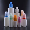 Wide Mouth PE White All Sizes 5ml 10ml 15ml 20ml 30ml 50ml 60ml 100ml Plastic Bottles Squeeze Oil Ink Bottle with Colors Lid