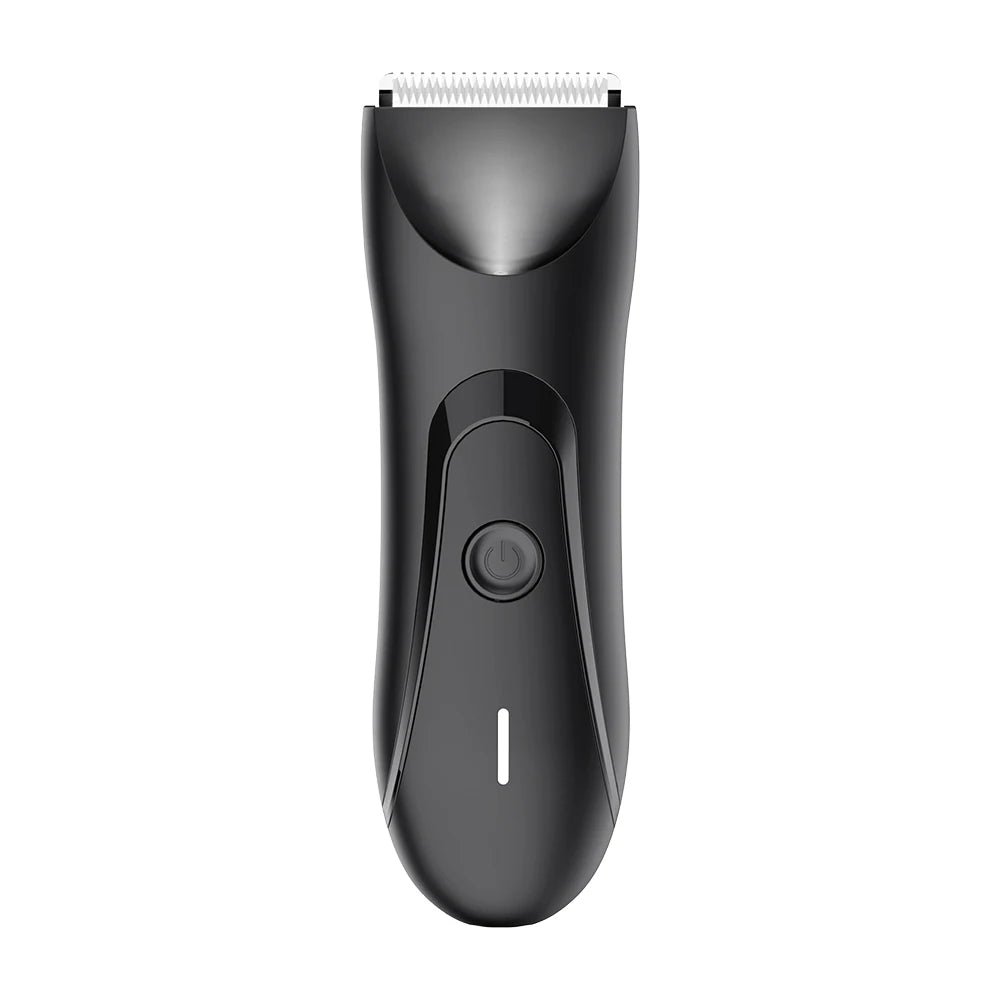Waterproof Wet/Dry Use for Groin Body Hair Trimmer for Men Pubic Hair Trimmer with LED Light Electric Ball Shavers Body Groomer