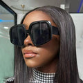 Jiuling Eyewear 2023 Fashion Vintage Retro Rectangle Sunglasses Irregular Shade Large square Frame Sunglasses
