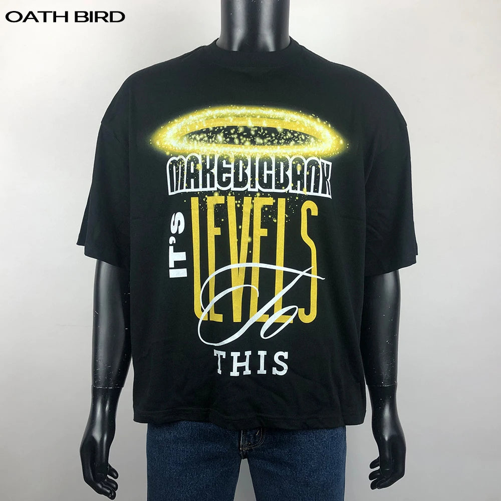 100% Heavy Cotton Men's Boxy Fit Tshirts DTG Printing Oversized Loose Drop Shoulder Heavyweight Tshirts Custom Tshirts With Logo