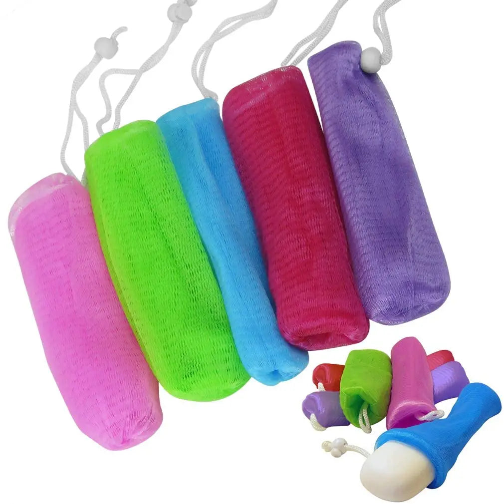 Exfoliating Soap Saver-Mesh Pouches-Bath/Shower-Hanging Cord-Save
