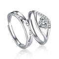 Wholesale Classic Couple's Ring Set Custom Rhodium Plated Latest Design Value Jewelry for Wedding & Party CMA Certified