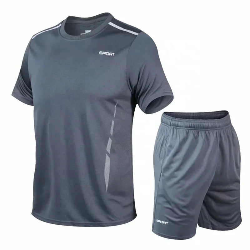 2023 Running Sets Men Summer Sport Suits Sportswear Sports Clothing Gym Fitness Tracksuits Workout Training Sport Sets Men 5xl