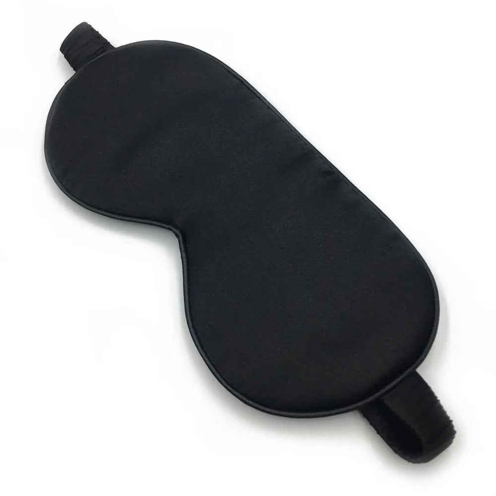 Customizable Satin Silk Sleep Eye Shade Elastic Embroidery Wholesale Private Label Natural Cotton Adjustable Fit Home Use OEM