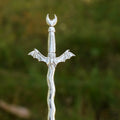 16cm Witchy Magic Gothic Witch Prong Moon Bat Viking Fantasy Hair Pin SWORD Hair Stick