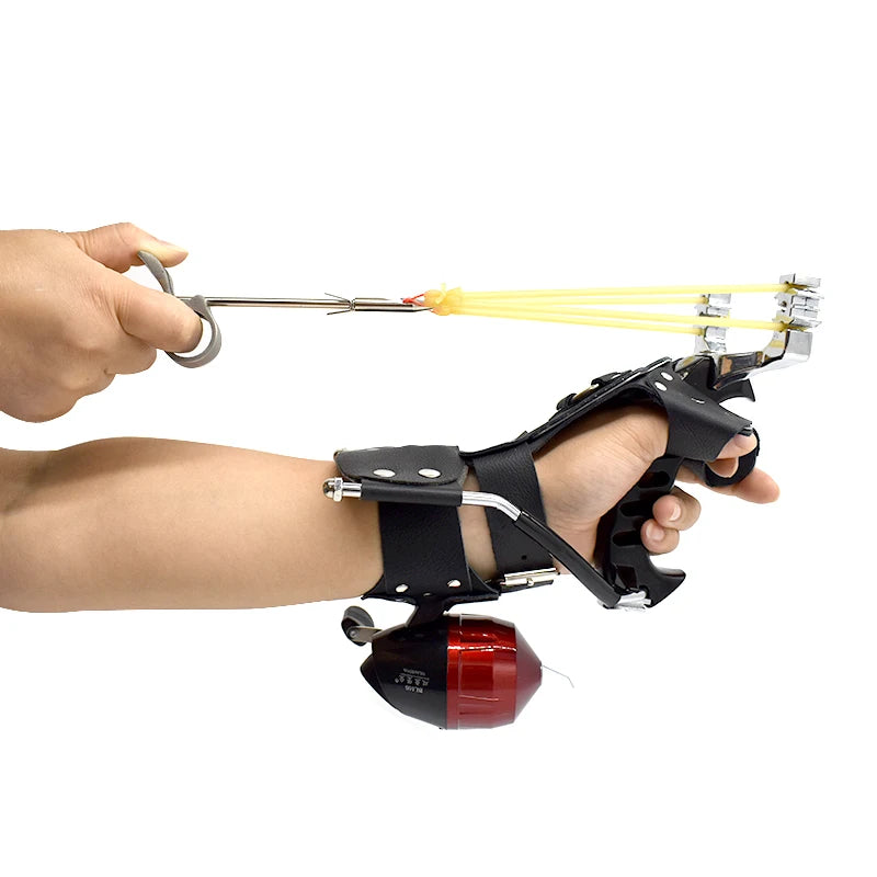 Piaoyu Fishing Pro Archery Slingshot High-quality Alloy Folding Outdoor Shooting Accessories with Hunting Set Rubber Slingshot