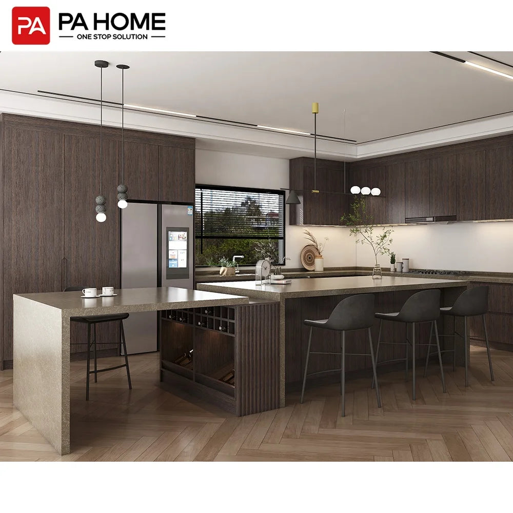 PA Custom Built Smart Modular Solid Wood Veneer Storage Kitchen Cabinets