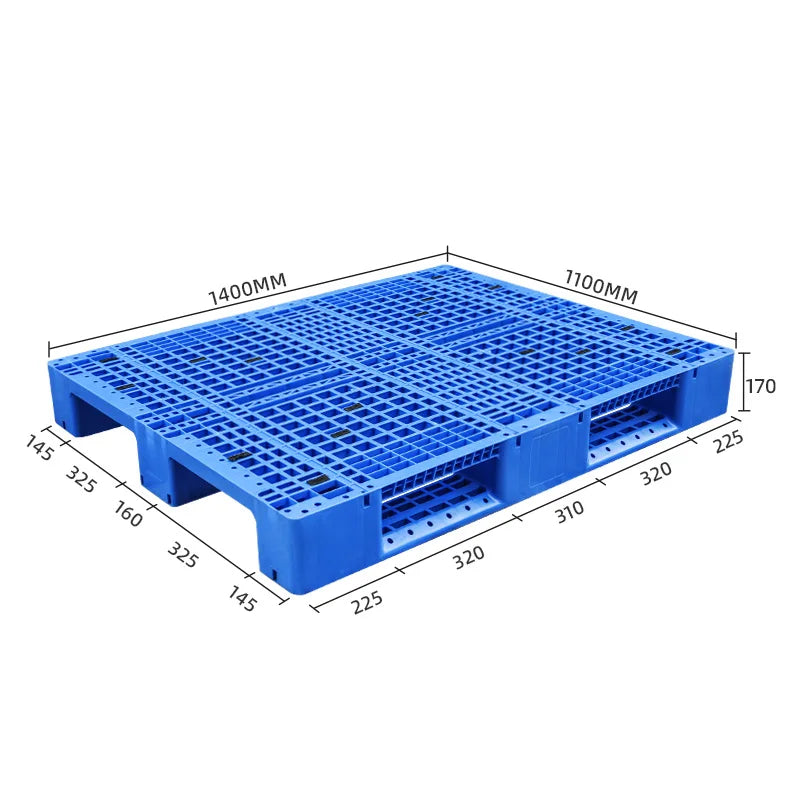 Open Deck Vented Perforated 4-Way Entry Non-Reversible Plastic Pallets 1400*1100*170MM for Construction Industry