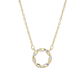 Hot Selling 925 Sterling Silver Round 18k Real Gold Plated Women's Pendant Jewelry