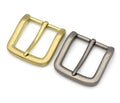 Metal 4cm Belt Buckle Men's Casual End Bar Heel bar Single Pin Belt Half Buckle Leather Craft Jeans Webbing for 37-39mm Belt