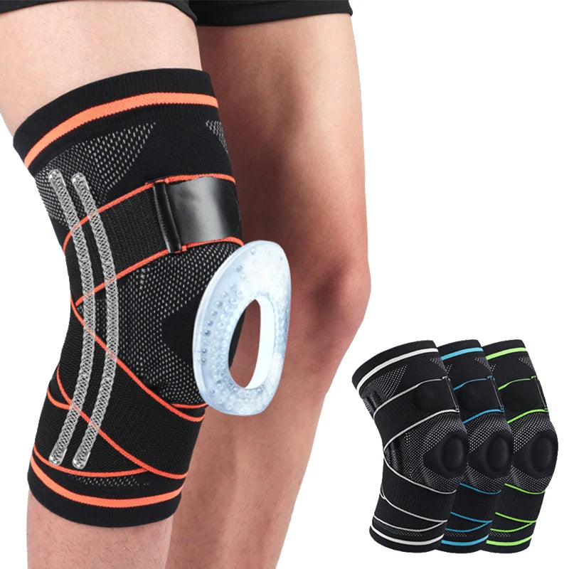 Mcdavid Sports Fitness BSTW Model HX088 Nylon Compression Professional Protection Thick Knee Pad Four Springs Soft Knitting