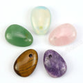 Wholesale Teardrop Stone Crystal Pendant Big Hole Rose Quartz Pendants for DIY Necklace Jewelry Making 35*24.5*11mm