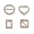 Fashion Style Heart Shape Circle Square Crystal Rhinestone Metal Crystal for Clothes