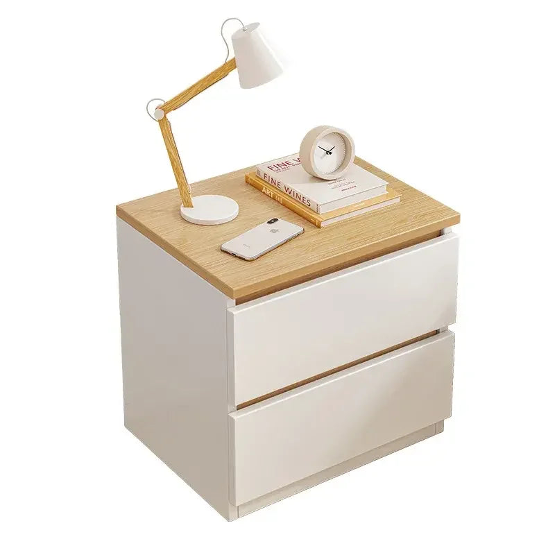 Modern Simple Ins Style Bedside Table with Small Storage for Apartment Bedroom or Living Room