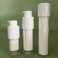 Stock Square 15ml 30ml 50ml Press Airless Liquid Foundation Face BB Cream Twist up Lotion Bottle Rotating Vacuum Sub Bottle