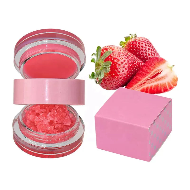 Newest Low Moq High-quality Deeply Hydrating Herbal Fruit Flavor Custom logo 2 in 1 Lip Balm Lip Scrub