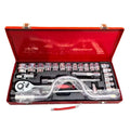 24-Piece Red Iron Box Set Hand Mechanic Tools Carbon Steel Material Car Repair Tool Box Ratchet Wrench Socket OEM Customized
