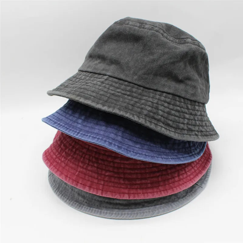 Designer High Adult Toddler 3xl Custom logo Blue Washed Denim Vintage Fisherman Hats Football Wide Brim Bucket Hat