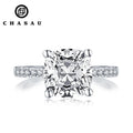 Top Sell Classic 9mm 3.25 CT Cushion Cut Engagement 925 Sterling Silver Cubic Zircon Wedding Ring for Women