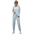 Wholesale 2022 Women's Plus Size Autumn Winter Sportswear Reversible Eco-Friendly Solid Color Long-sleeved Casual Tops + Pants