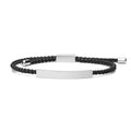 Stainless Steel Accessories and 2mm Adjustable Braided Rope Custom LOGO Men Bracelet