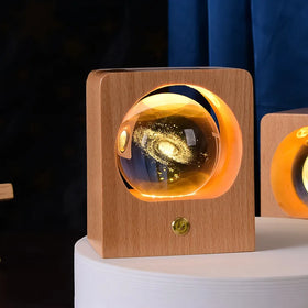 Luxury Modern EU Ball Table Decoration Customized Logo Carved Laser Engraved 3D Crystal Glass Night Lights EURAN Brand 60mm