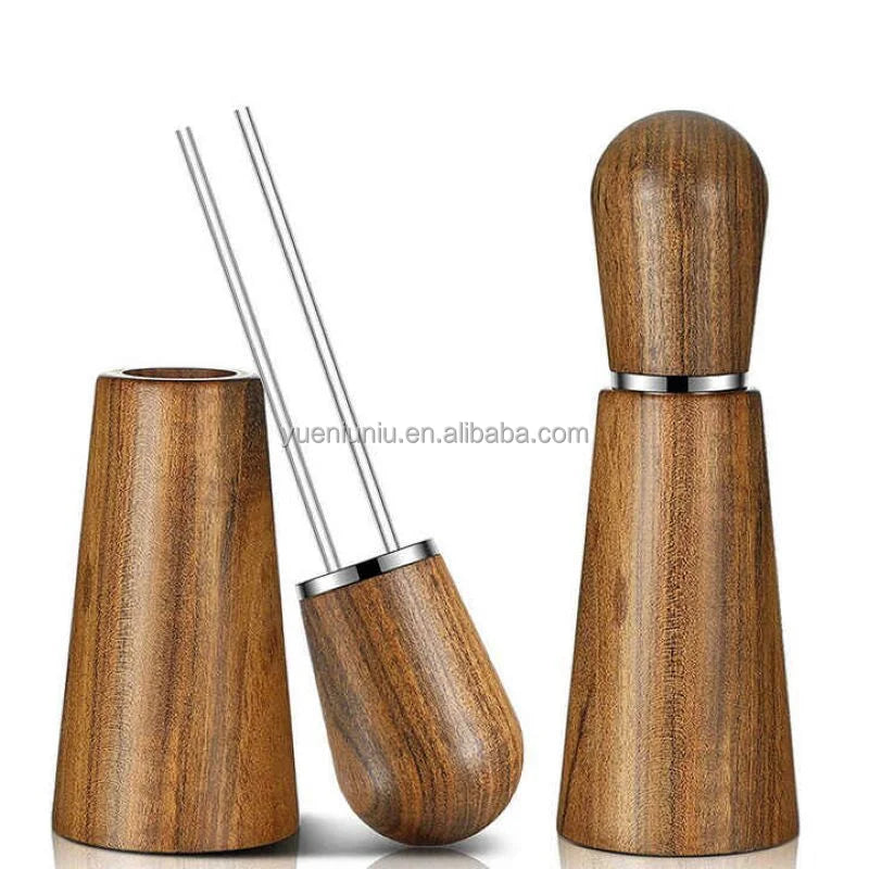 Coffee Stirrer Tool Professional Barista Stir Loose Powder Pin Coffee Cloth Powder Pin with Base
