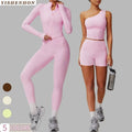 For YISHENHON Women's Comfortable Gym Sport Yoga Sets Casual Wear Running Fitness Suit Made Waterproof Cloud-sense Nylon&Spandex