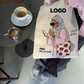 Holiday Season Gift Dubai Fashion Outfit Custom Arab Accessories Islamic Storage Bag Muslim Woman Linen Tote Bag for Abaya Set