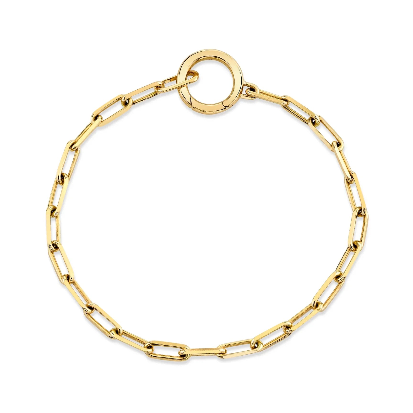 LOZRUNVE 925 Silver Hot Sale Rectangle Paperclip Chain Bracelet With Charm Enhancer 2023