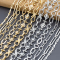 C283 1m/lot DIY Chain REACH Pass Nickel Free 18K Gold Rhodium Plated Copper for Jewelry Making Bracelet Necklace Accessories