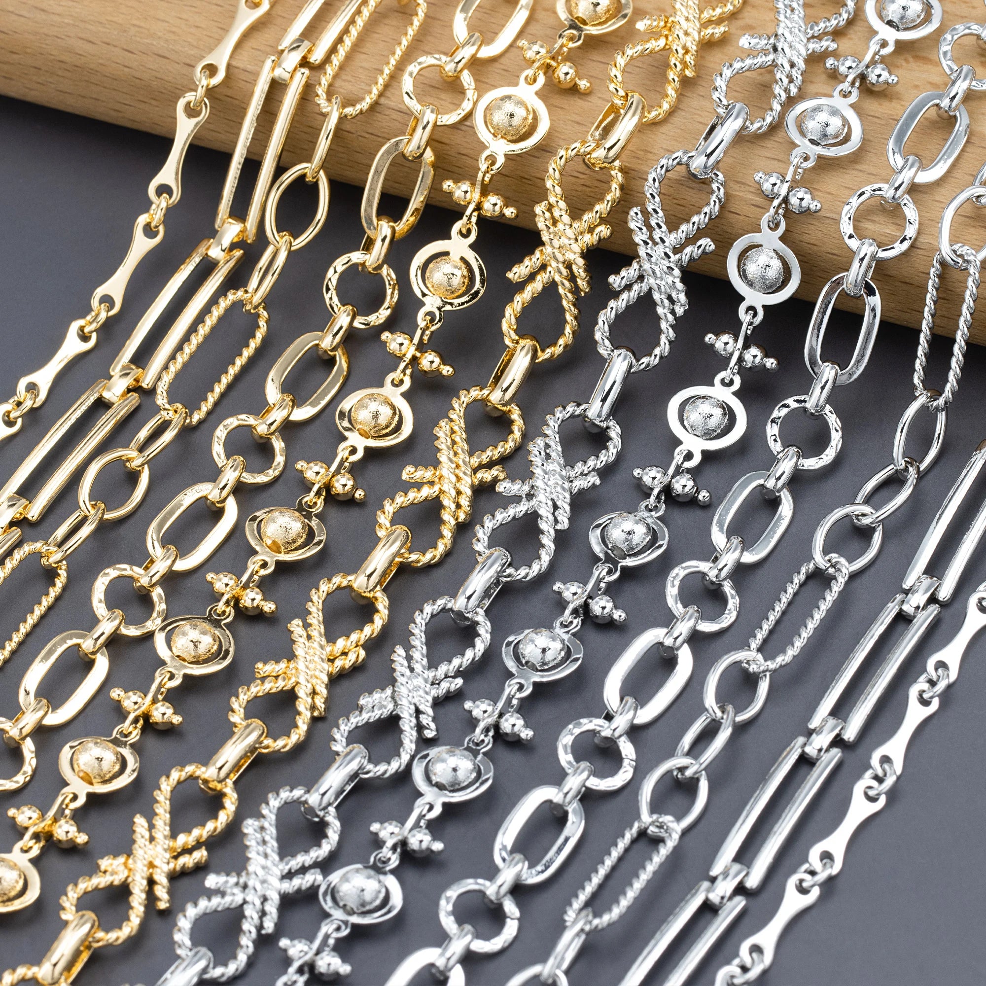 C283 1m/lot DIY Chain REACH Pass Nickel Free 18K Gold Rhodium Plated Copper for Jewelry Making Bracelet Necklace Accessories