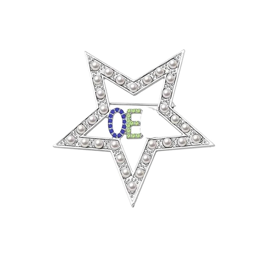 Wholesale Custom Sorority Greek Letter Brooch Pearl ZETA Spring 22 Order of Eastern Star Red Triangle Masonic Pins & Jewel