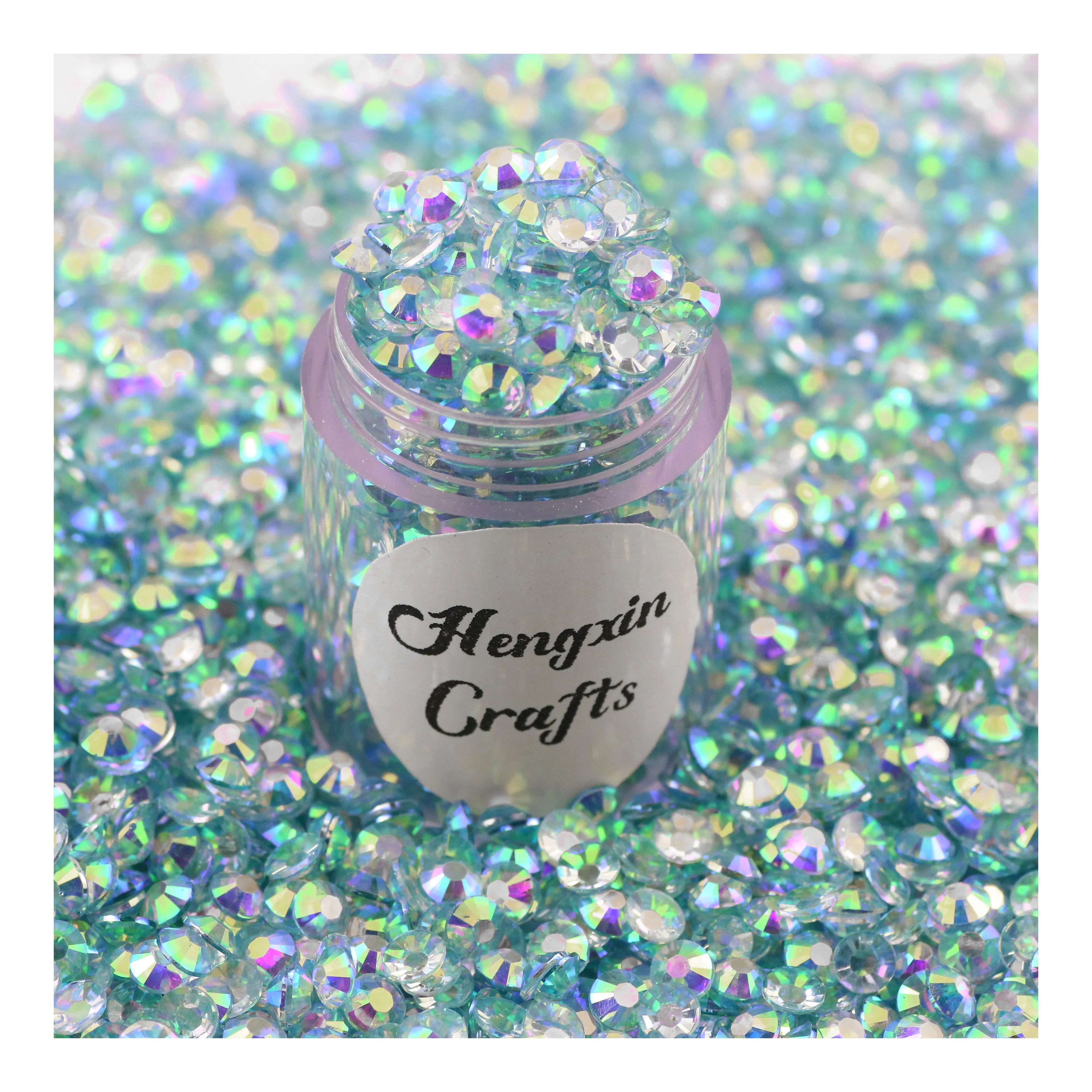 Resin Rhinestone 5MM Green Blue Purple Crystal Stones Round Flatback Resin Rhinestone DIY Crafts Decoration for Garments
