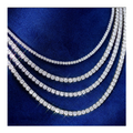 HQ Gems 2mm 3mm 4mm 5mm S925 Solid Sterling Silver Chain White Gold Iced Out VVS Diamond Bracelet Tennis Moissanite Necklace